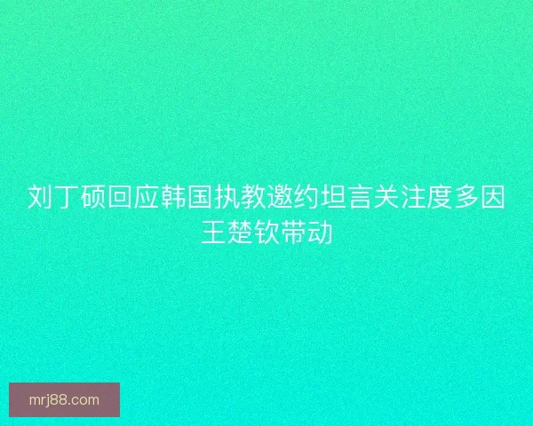 刘丁硕回应韩国执教邀约坦言关注度多因王楚钦带动